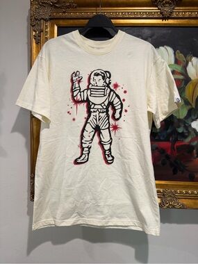 Billionaire Boys Club Cream Tee with Black Astronaut Tab